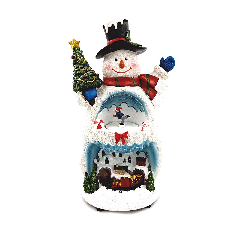 Multi-coloured Musical LED Lighted Snowman Tabletop christmas Decoration