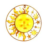 Hot selling celestial glass wall decoration-Sun/Moon