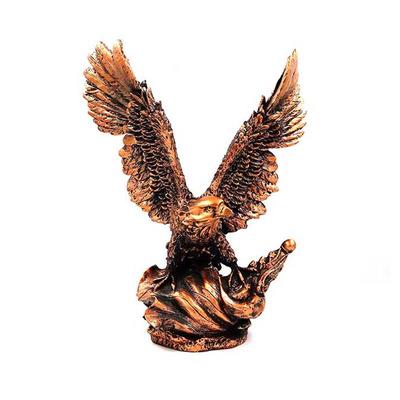 New design customized polyresin grand bald eagle patriotic bird figurine home decoration