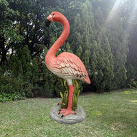 Wholesale outdoor standing flamingo statue for garden decoration