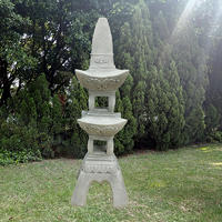 Outdoor beautiful decoration fiberglass pagoda lantern garden ornaments