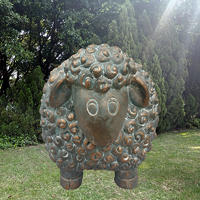 Hot selling outdoor animal statue sheep sculpture garden ornament