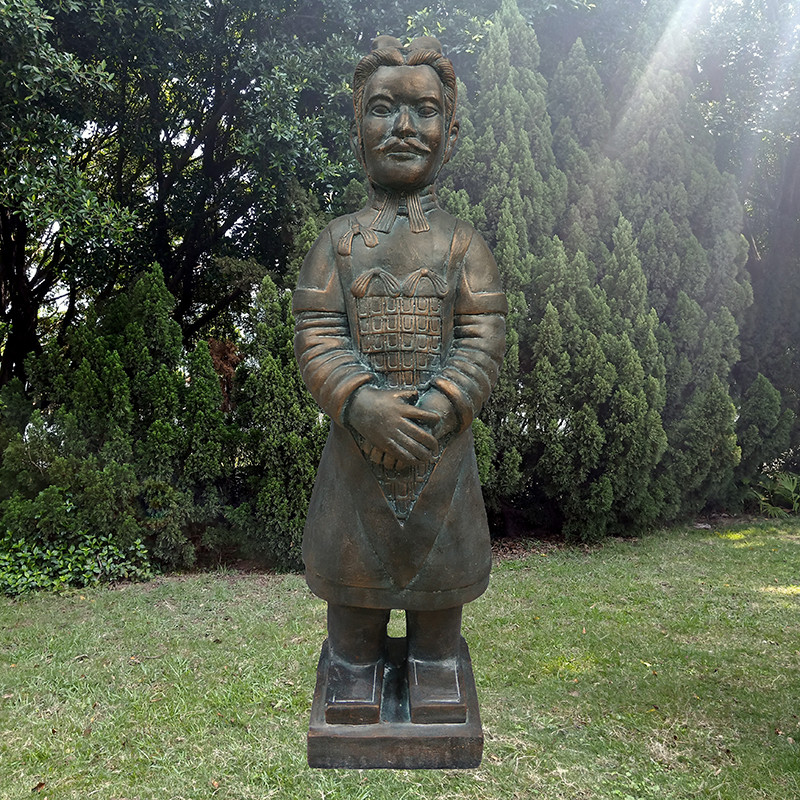 Handmade chinese terracotta warrior outdoor statue for garden decoration