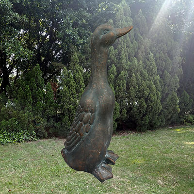 Factory price outdoor animal sculpture fiberglass duck statue for garden decoration