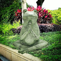 Funny animal garden decoration mgo yoga frog statue for sales