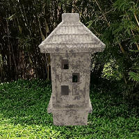Personalized handmade outdoor lantern statue stone building design lantern garden decoration