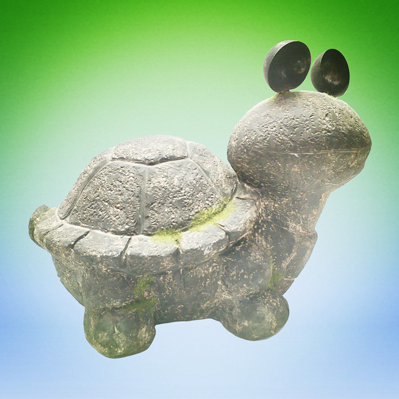 Antique stone with mossy effect garden patio tortoise ornament feature