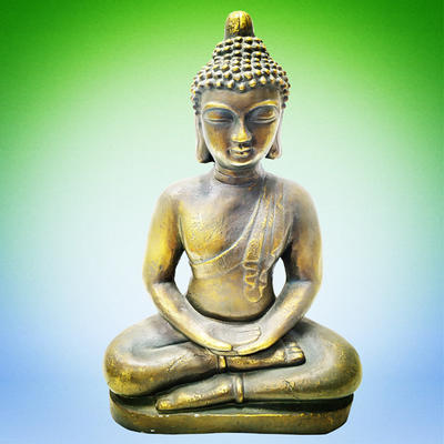 High quality handmade copper effect meditation buddha statue for sale