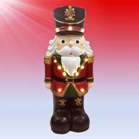 China manufacture christmas nutcracker soldier statue magnesia nutcracker with Led lights for sales