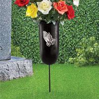 China wholesale custom memorial flower with stake garden decoration