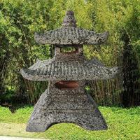 China wholesale custom two tiered mgo pavilion statue garden deocration