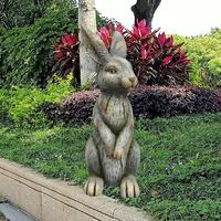 Customized animals statue lovely rabbit resin figurine for outdoor garden decoration