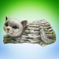 Custom cute cat figurines mgo stone effect cat statue for garden decoration
