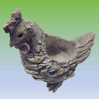 Wholesale outdoor animal sculpture mgo stone effect hen shape planter garden statue