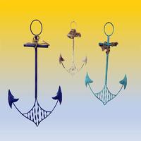 Wholesale nautical antique metal anchor wall hanging set home decoration